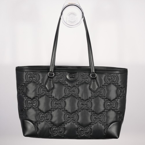 Gucci nero nylon pelle - nero,